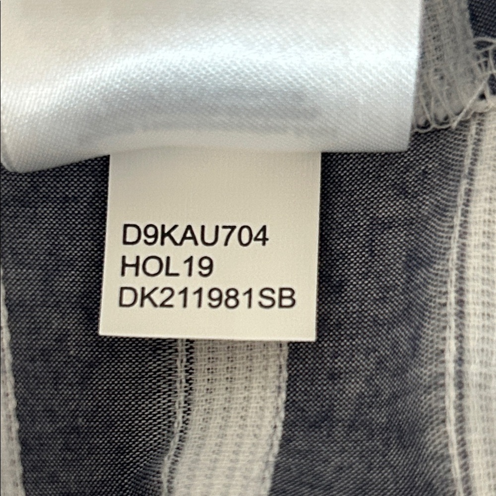 Donna Karan Navy and White Striped Blouse - Picture 12 of 12